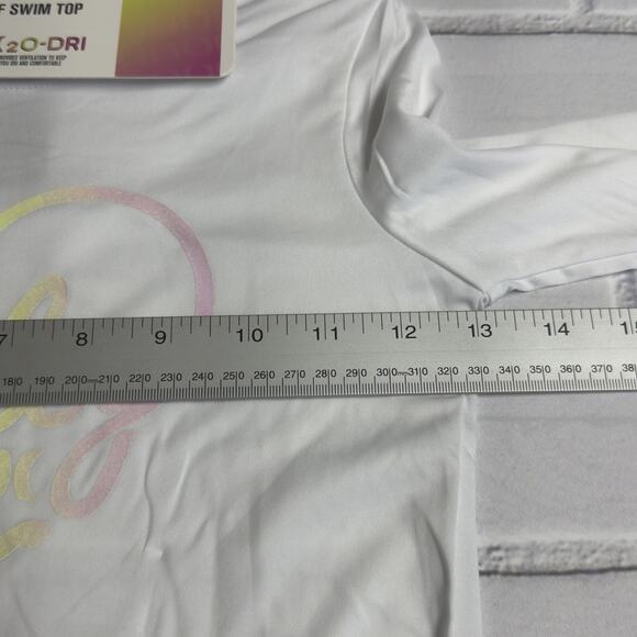 Hurley Girls Long Sleeve Dri-Fit UPF 50+ Shirt White / Pastel Heart Size 5/6 - Picture 2 of 6